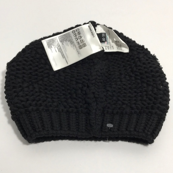 Canada goose black Bird's Eye Knit Wool Beanie - Picture 3 of 5